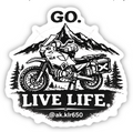 2 pack - Die Cut Sticker: Go. Live Life.