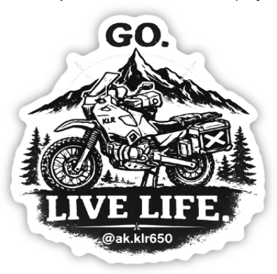2 pack - Die Cut Sticker: Go. Live Life.